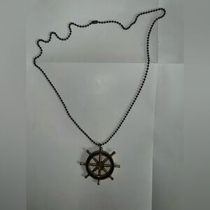 Nautical Wheel Pendant Necklace